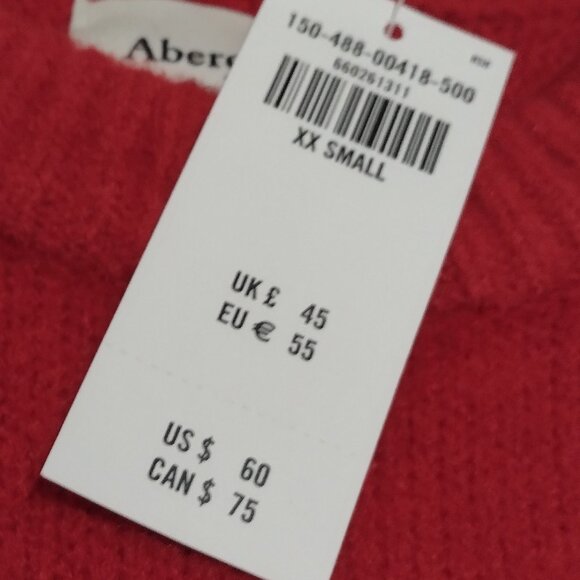 Abercrombie & Fitch NWT XX-Small Madeline Crew Sweater - Picture 3 of 5